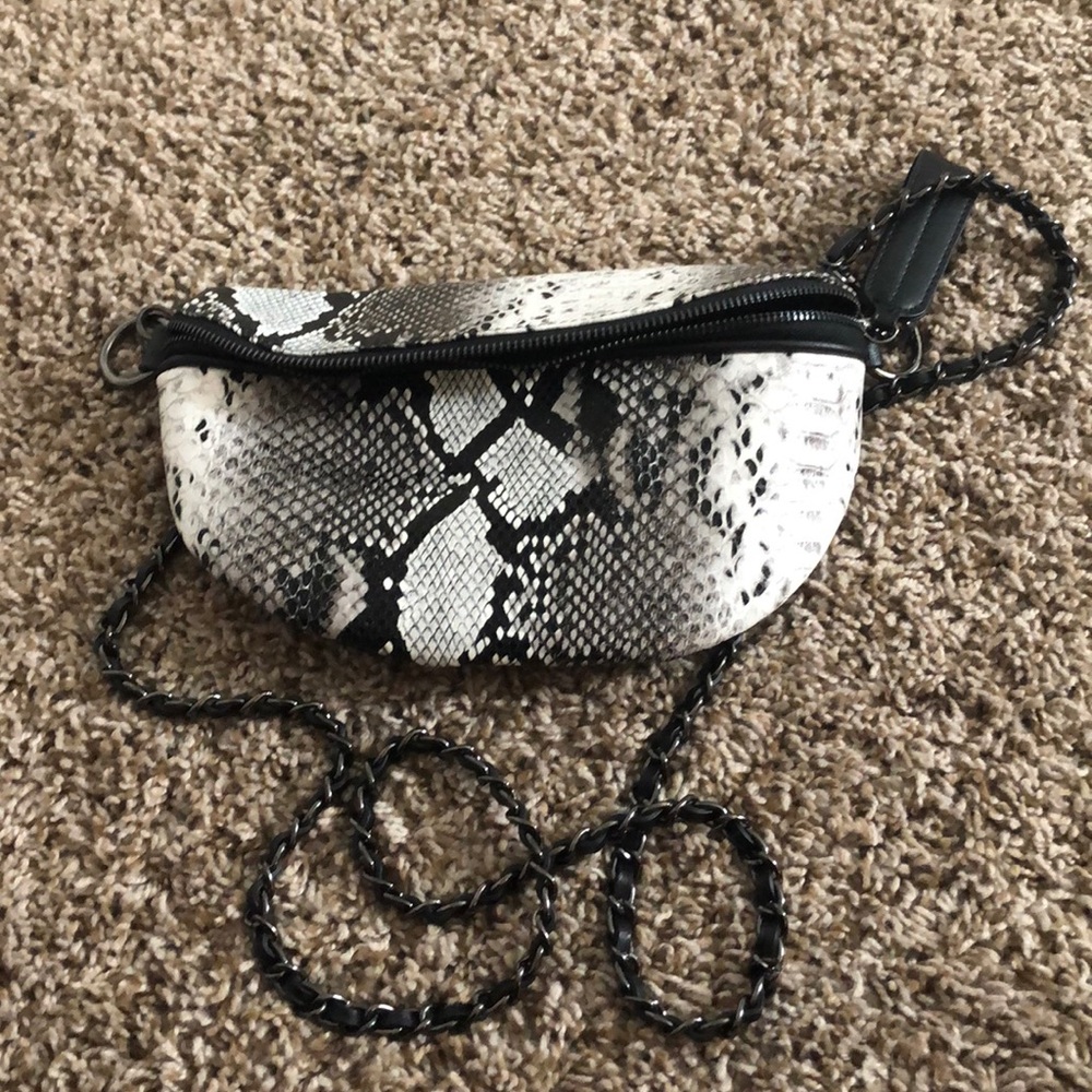 Snake skin cross body